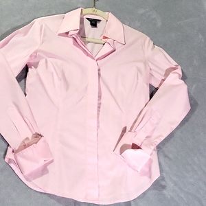 NWOT Moda International Stretch Poplin Blouse